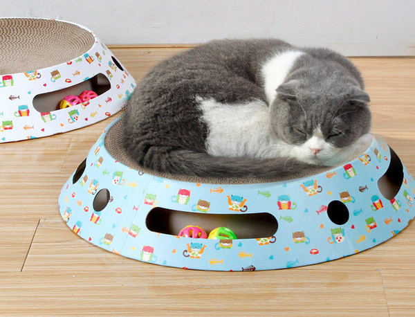 Ümmargune kassikraabits ja voodi – 2 ühes