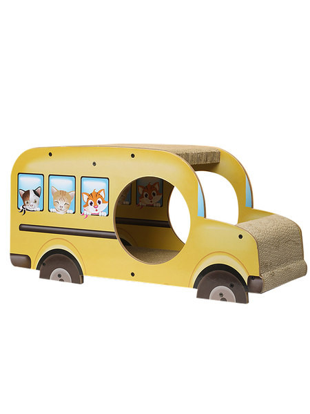 Kaķu skrāpis mašīnas formā