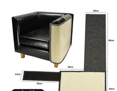 Tekstilinis kačių draskytuvas, skirtas montuoti ant baldų