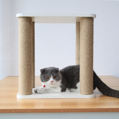 Drvena penjalica s visećom mrežom za mačke