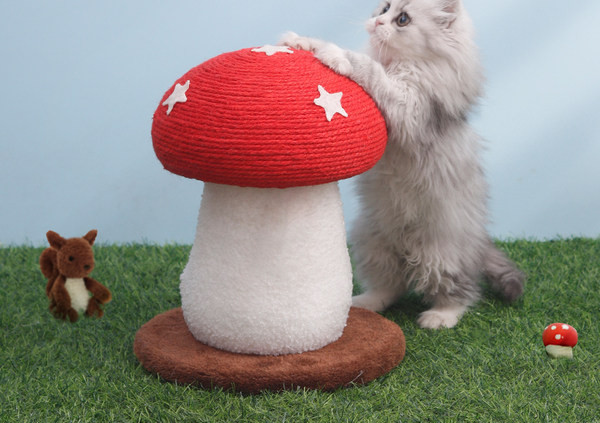 Ξύστρα γάτας σε σχήμα μανιταριού