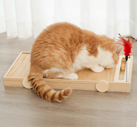 Ξύλινο ξύσιμο γάτας σε δύο μεγέθη