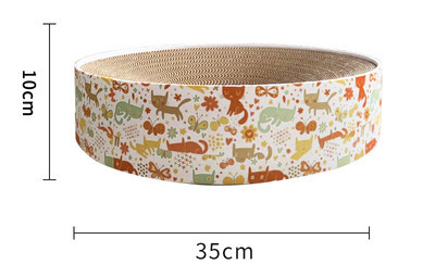 Scarlet pentru pisici din hartie ondulata in forma rotunda