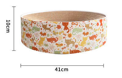 Scarlet pentru pisici din hartie ondulata in forma rotunda