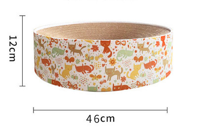 Scarlet pentru pisici din hartie ondulata in forma rotunda