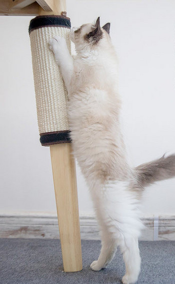 Драскалка за котки от сезал за монтаж върху мебели