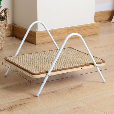 Koka gulta kaķiem ar sizala spilventiņu