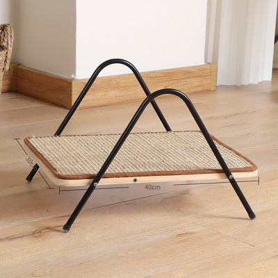 Koka gulta kaķiem ar sizala spilventiņu