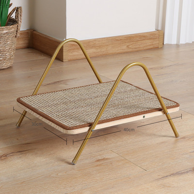 Koka gulta kaķiem ar sizala spilventiņu