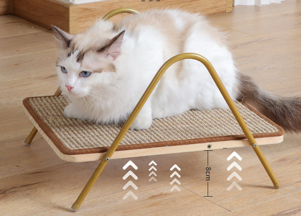 Koka gulta kaķiem ar sizala spilventiņu