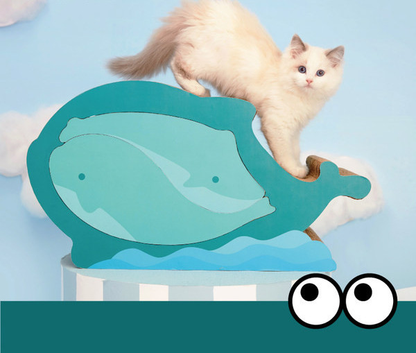 Kombinirana grebalica za mačke od drveta i valovitog papira