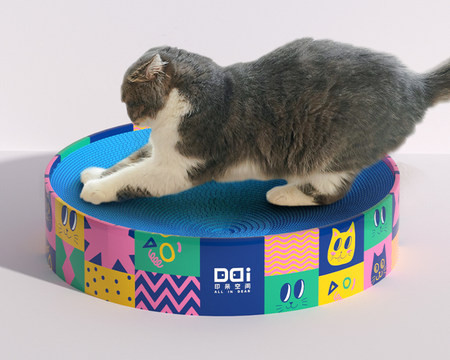 Zgarietor rotund pentru pisici - doua marimi