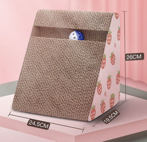 Τουαλέτα και  ξύστρα για  γάτας από κυματοειδές χαρτί