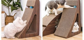 Τουαλέτα και  ξύστρα για  γάτας από κυματοειδές χαρτί