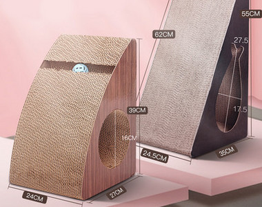 Τουαλέτα και  ξύστρα για  γάτας από κυματοειδές χαρτί