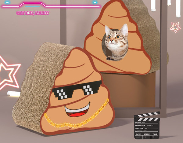 Mâzgălirea pisicilor cu hârtie ondulată