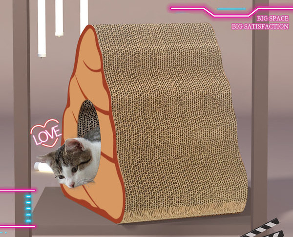 Mâzgălirea pisicilor cu hârtie ondulată