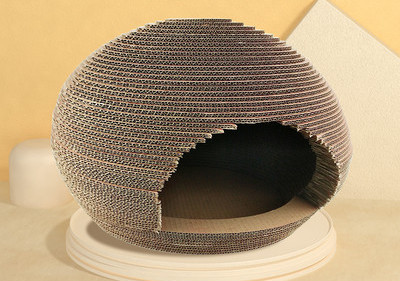 Scrubber din hârtie ondulată - două modele