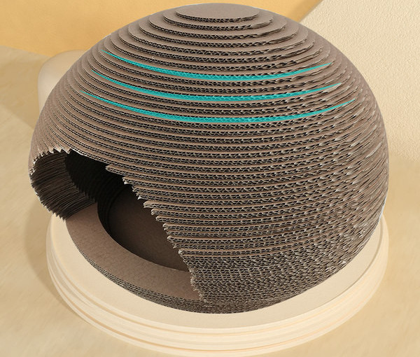 Scrubber din hârtie ondulată - două modele