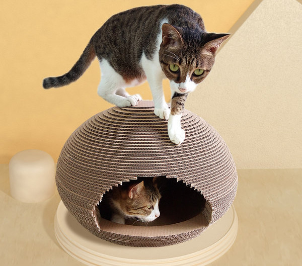 Scrubber din hârtie ondulată - două modele