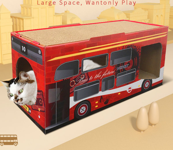 Casa combinata si zgarietorul pentru pisici - doua modele