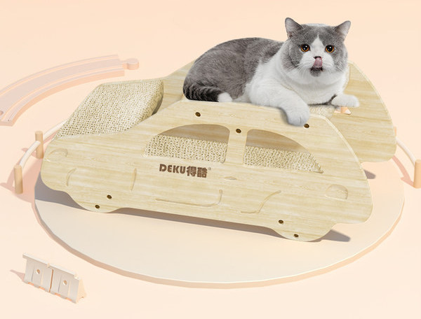 Zgarietoare din lemn pentru pisici in cinci modele