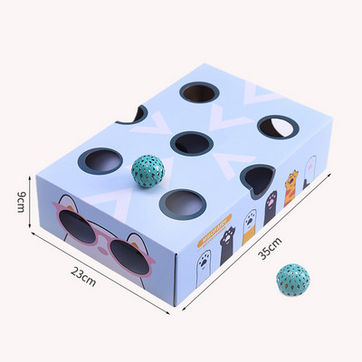 Ξύλινο παιχνίδι για γάτες με ξύστρα