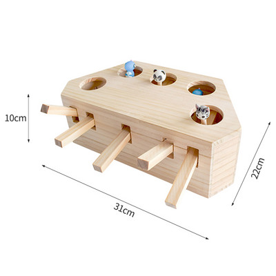 Ξύλινο παιχνίδι για γάτες με ξύστρα