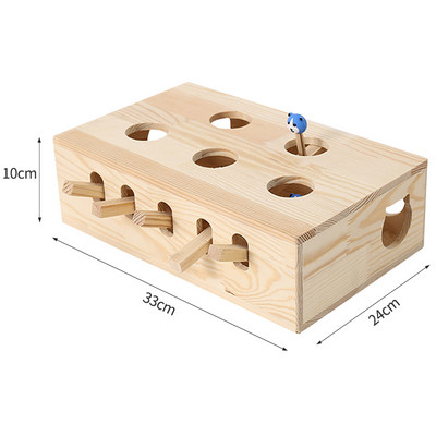 Ξύλινο παιχνίδι για γάτες με ξύστρα