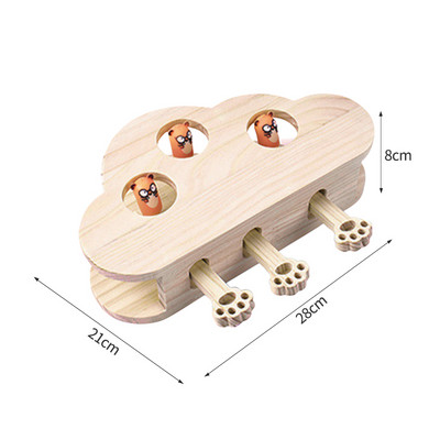 Ξύλινο παιχνίδι για γάτες με ξύστρα