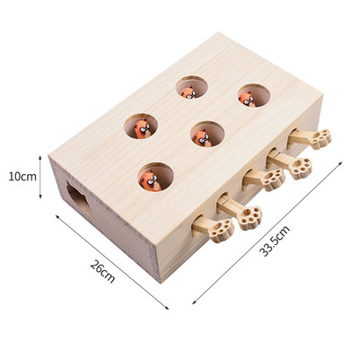 Ξύλινο παιχνίδι για γάτες με ξύστρα