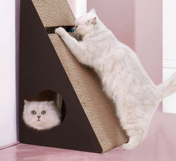 Ξυστό για γάτες σε σχήμα σπιτιού