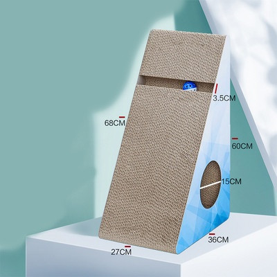 Skrāpējamais dēlis kaķiem mājas formā