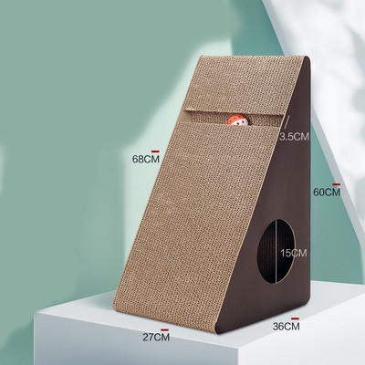 Skrāpējamais dēlis kaķiem mājas formā