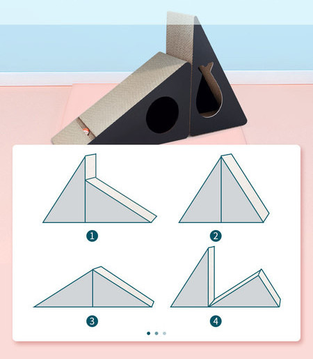 Skrāpējamais dēlis kaķiem mājas formā