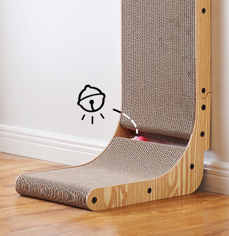 Placa de zgariat din lemn pentru pisici