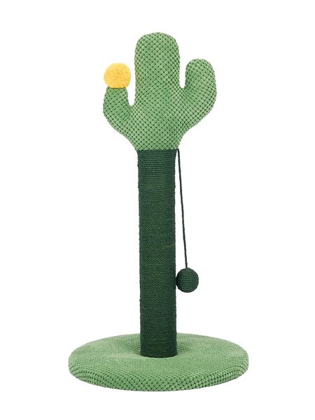 Zgarietor pentru pisici cu o minge de jucarie