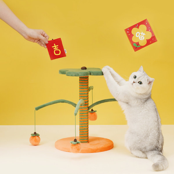 Scârbitor de jucărie cu coloană pentru pisici
