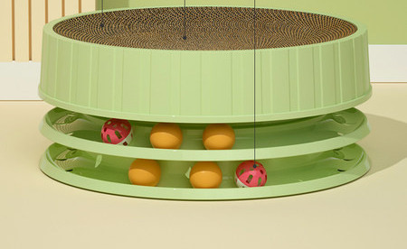 Placă de răzuit rotundă din plastic din hârtie ondulată