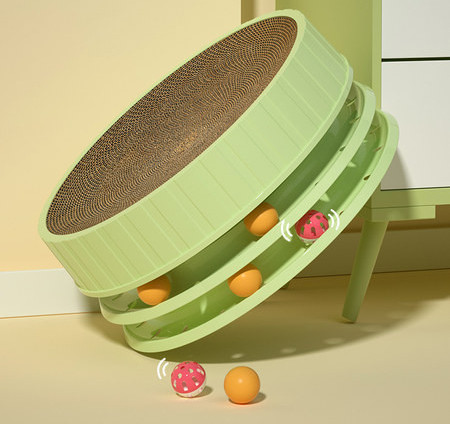 Placă de răzuit rotundă din plastic din hârtie ondulată