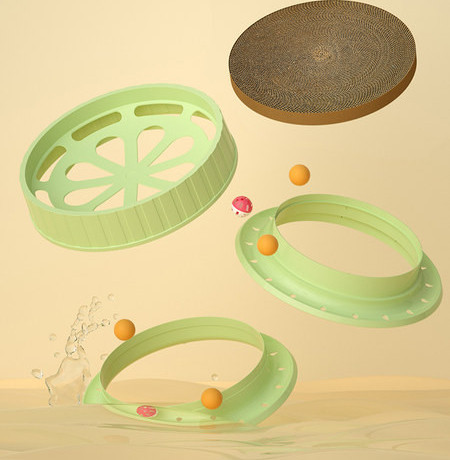 Placă de răzuit rotundă din plastic din hârtie ondulată