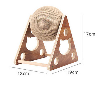 Ξύστρα γάτας με σιζάλ σε στρογγυλό σχήμα σε βάση