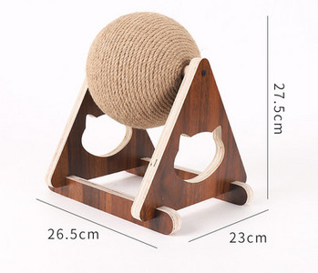 Ξύστρα γάτας με σιζάλ σε στρογγυλό σχήμα σε βάση