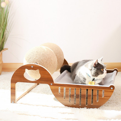 Ξύστρα γάτας με σιζάλ σε στρογγυλό σχήμα σε βάση