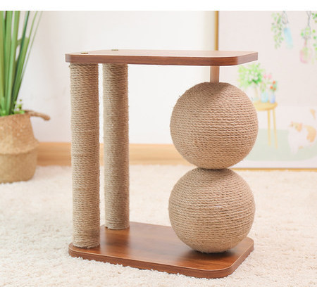 Ξύστρα γάτας με σιζάλ σε στρογγυλό σχήμα σε βάση