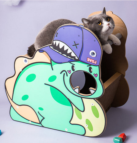 Grebalica za mačke od valovitog papira - dva modela