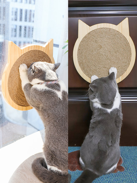 Mâzgălitor de perete din lemn pentru pisici