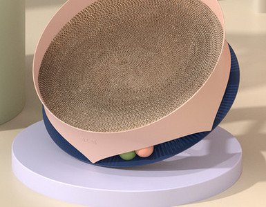 Κρεβάτι γάτας για ξύσιμο από κυματοειδές χαρτί