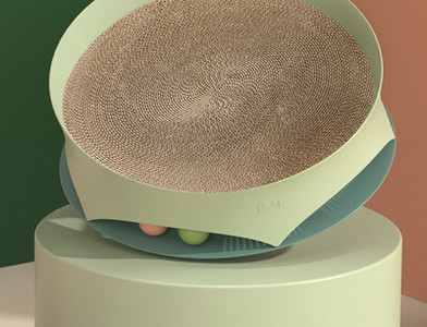 Κρεβάτι γάτας για ξύσιμο από κυματοειδές χαρτί