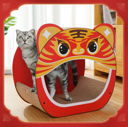 Ploča za mačje grebanje u obliku tigra